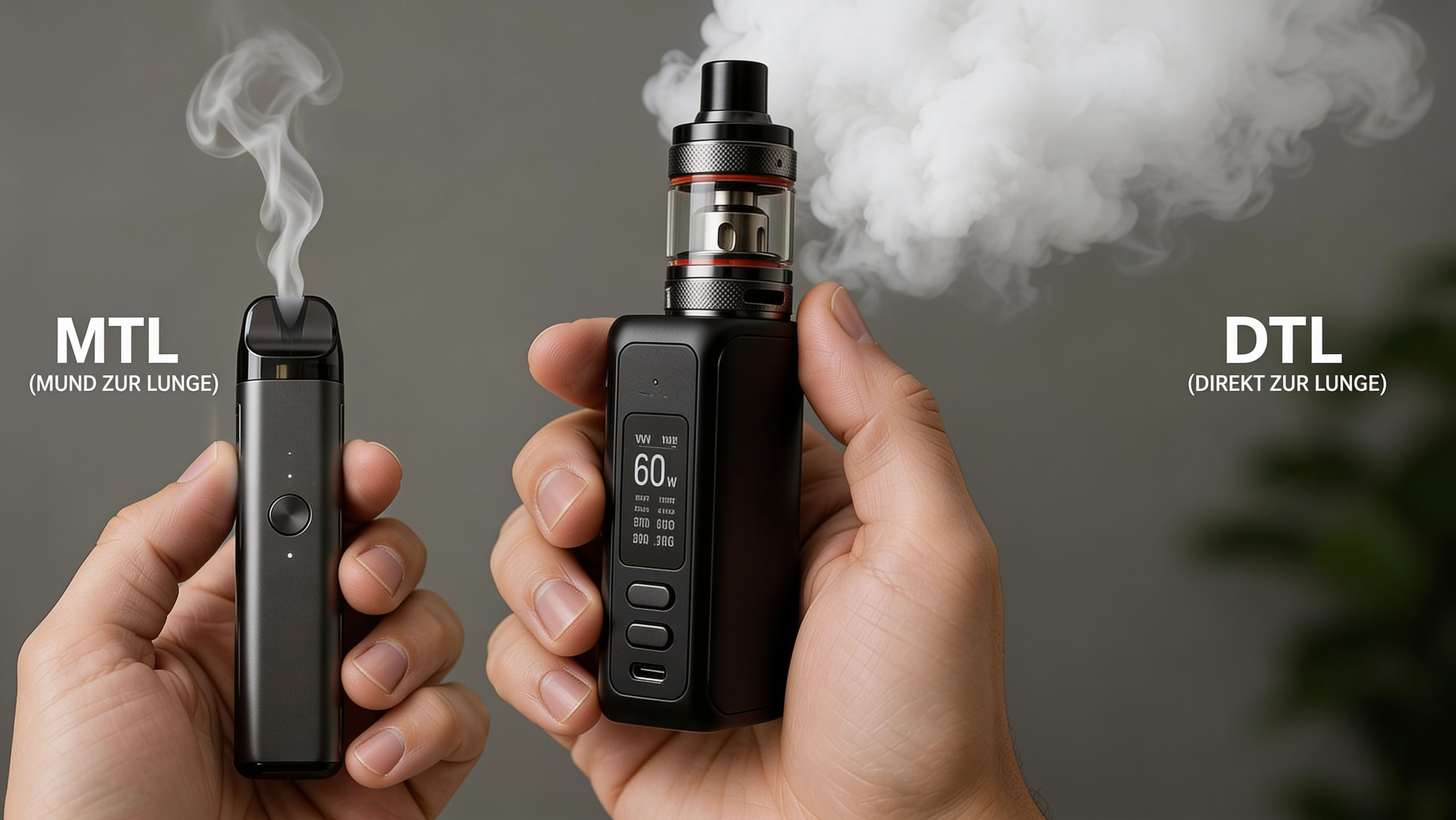 Vape auf Lunge oder paffen: Der ultimative Vergleich 2026 - MYGREEN