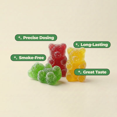 THC medvídci Apple – ovocné a svěží jedlé produkty 10 mg | MYGREEN