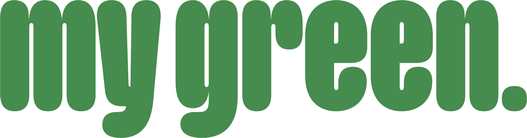 MyGreen logo in Grün auf transparentem Hintergrund