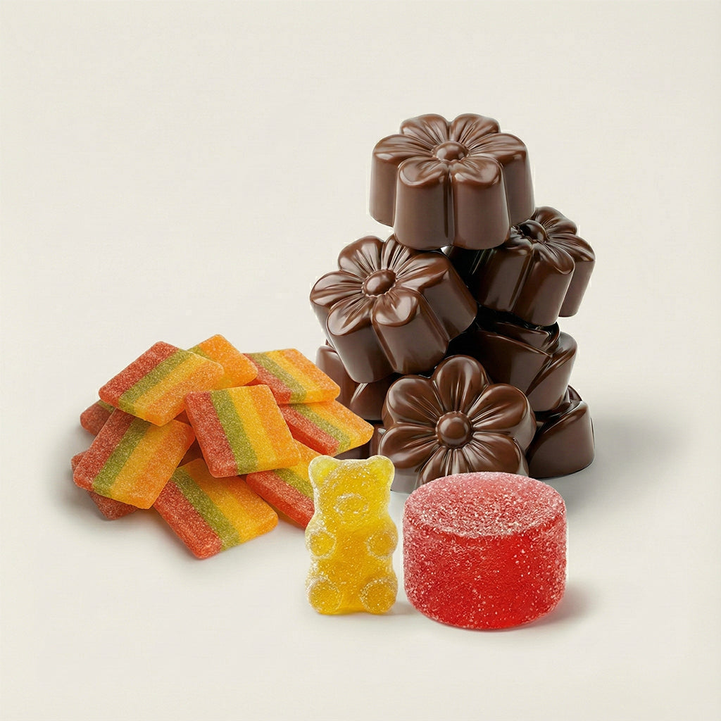 THC Edibles Bundle – Mix aus Schoko, Rainbow Flag und Gummies, je 10mg THC