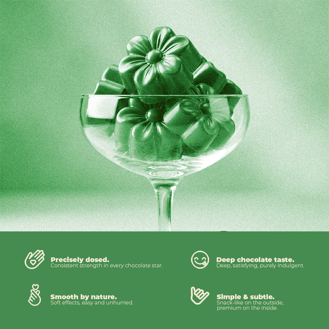 THC Edible Chocolateflower in glascup