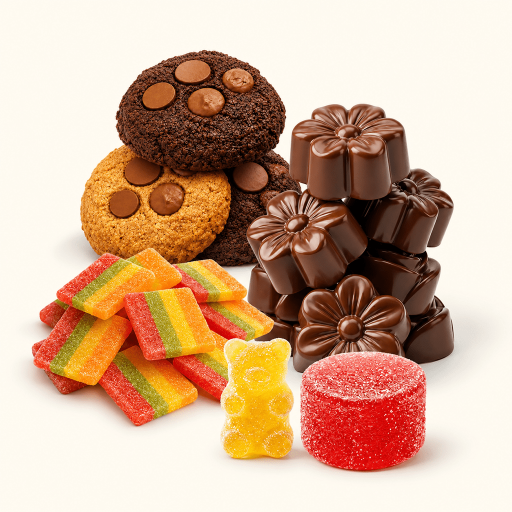 THC Edibles Bundle | Gummies, Schoko & Cookies | MYGREEN - MYGREEN